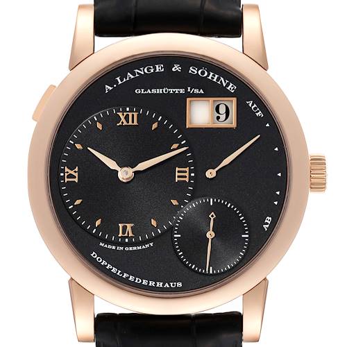 Photo of A. Lange & Sohne Lange 1 Rose Gold Black Dial Mens Watch 101.031