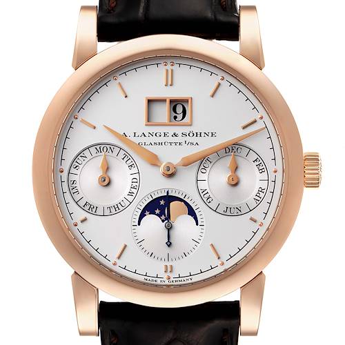 Photo of A. Lange and Sohne Saxonia Annual Calendar Rose Gold Mens Watch 330.032