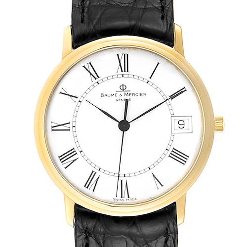 Photo of Baume Mercier Classima Ultra Thin Yellow Gold Mens Watch MV045077 Box card