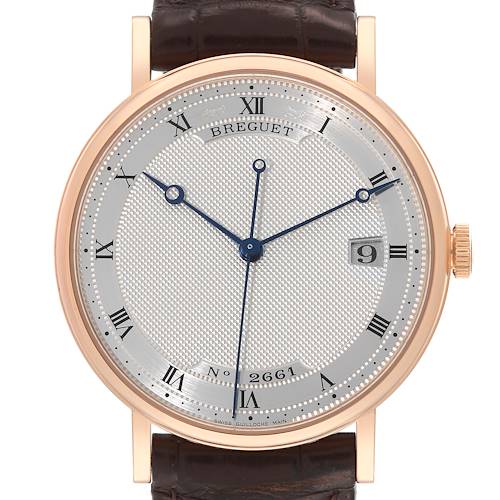 Photo of Breguet Classique Rose Gold Silver Dial Mens Watch 5177 5177br