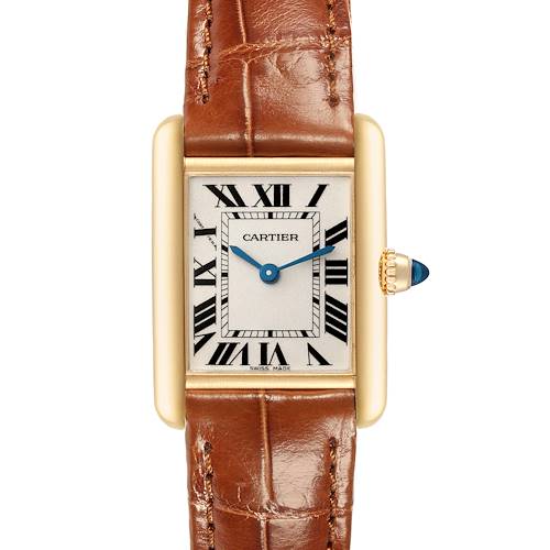 Photo of Cartier Tank Louis Small Yellow Gold Ladies Watch W1529856 Box Card