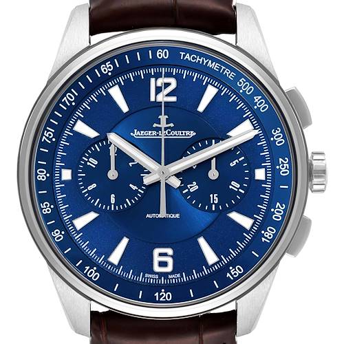 Photo of Jaeger LeCoultre Polaris Blue Dial Steel Watch 842.8.C1.s Q9028480 Box Papers