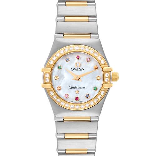 Photo of Omega Constellation Steel Yellow Gold Diamond Mother of Pearl Iris Ladies Watch 1367.79.00