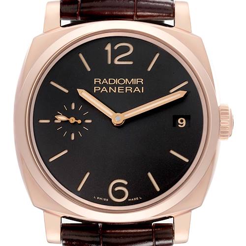 Photo of Panerai Radiomir 1940 3 Day Rose Gold Brown Dial Mens Watch PAM00515