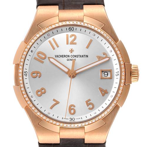 Photo of Vacheron Constantin Overseas Rose Gold Diamond Ladies Watch 47560 Box Papers